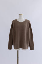 Vneck Fox Over Knit モカ