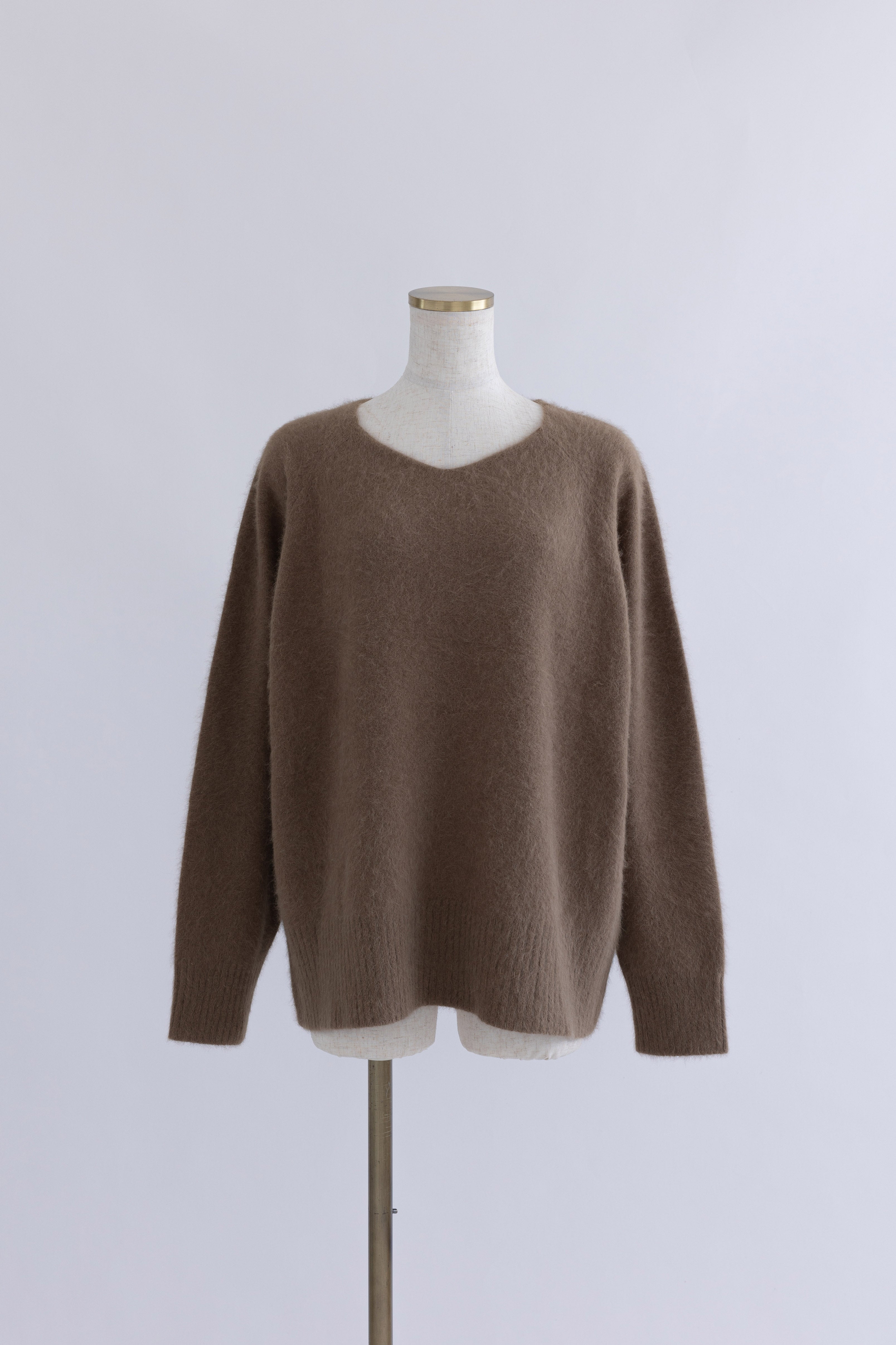 Vneck Fox Over Knit モカ