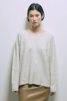 Vneck Fox Over Knit
