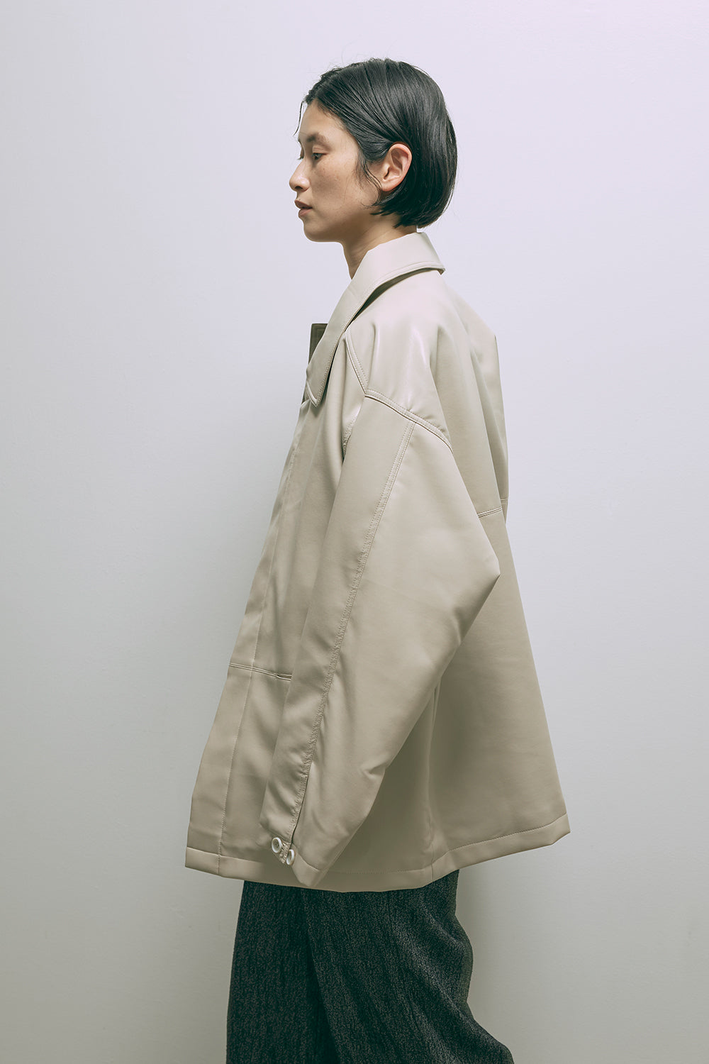 Faux Leather Over Jacket
