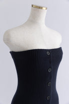 Crewneck Knit ＆ Rib Knit Bustier Set