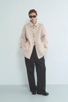 Wide Tuck Pants パープル size:モデルサイズ model:175cm SENPING