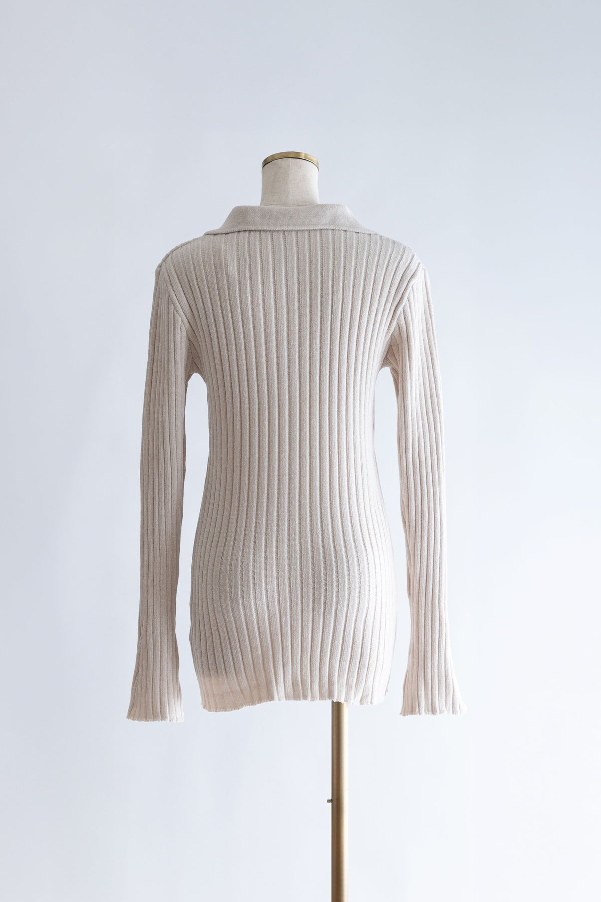 【Set Up】Chenille Collar Cardigan アイボリー