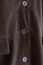 Vintage Suede Oversized Jacket ダークブラウン