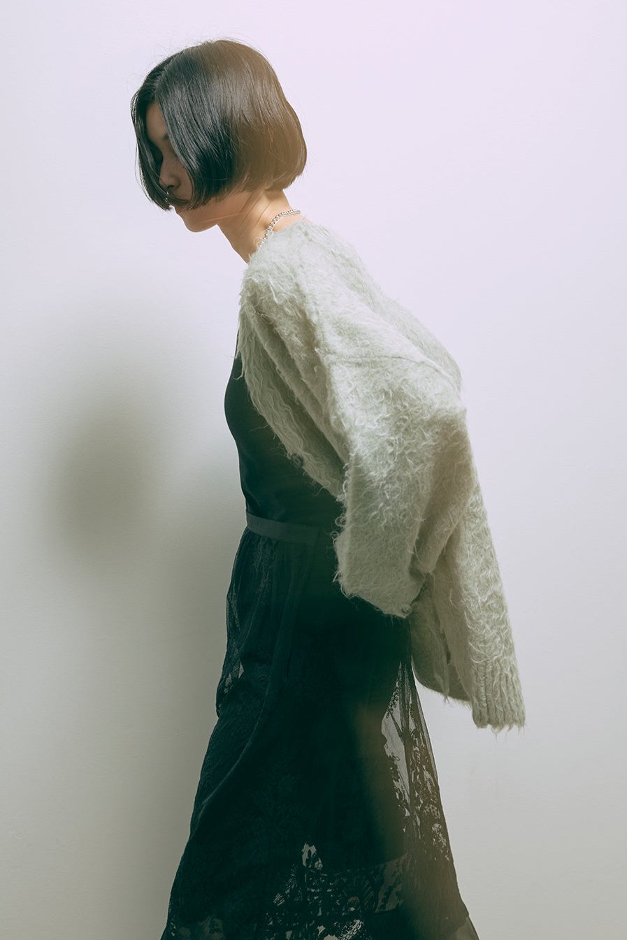 Brashed Shaggy Cardigan
