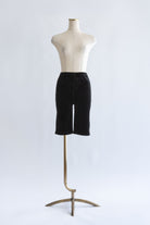 Velour Slim-Fit Biker Leggings ブラック